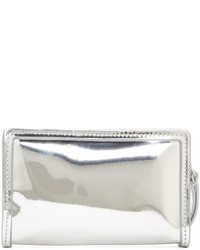 MCQ Alexander Ueen Silver Leather Addicted Cell Bag