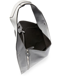 Elena Ghisellini Estia Metal Scars Leather Hobo Bag