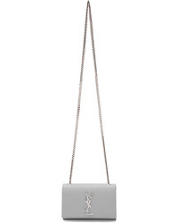Saint Laurent Grey Small Monogram Chain Bag