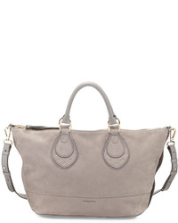 See by Chloe Janice Leather Bowling Bag Cashmere Gray