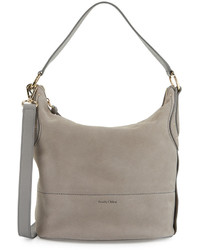 See by Chloe Janice Leather Hobo Bag Cashmere Gray