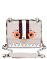 Fendi Kan I Faces Mini Shoulder Bag Graymulti