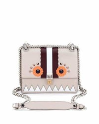 Fendi Kan I Faces Mini Shoulder Bag Graymulti