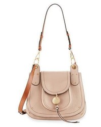 See by Chloe Leather Flap Shoulder Bag Nude