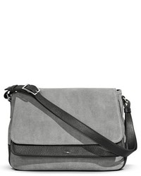 Shinola Leather Shoulder Bag Grey