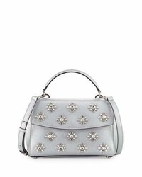 MICHAEL Michael Kors Michl Michl Kors Ava Small Jeweled Satchel Bag Gray