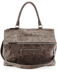 Givenchy Pandora Large Leather Satchel Bag Charcoal