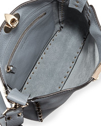 Valentino Rockstud Small Messenger Bag Gray