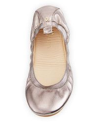 Yosi Samra Samara 20 Packable Ballerina Flat Pewter