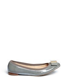 Nobrand Tock Bow Patent Leather Ballerina Flats