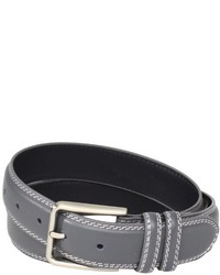 Stacy Adams 35mm Genuine Leather Double Stitched Belt With Keepers
