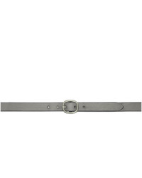 Maximum Henry Grey And Silver Slim Oval Belt