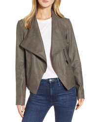 LaMarque Asymmetrical Zip Front Leather Cascade Jacket