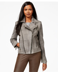 michael kors grey leather jacket
