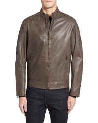 Cole Haan Washed Leather Moto Jacket