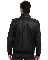 Calvin Klein Faux Leather Bomber Jacket Cm499264