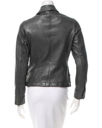 Vince Long Sleeve Leather Jacket