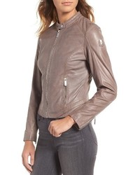 Mauritius Leather Lambskin Leather Moto Jacket