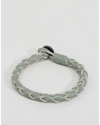 Icon Brand Premium Leather Bracelet In Gray