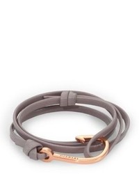 Miansai Rose Goldtone Hook Leather Bracelet