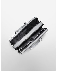 Calvin Klein Samuel Leather Double Compartt Commuter Briefcase