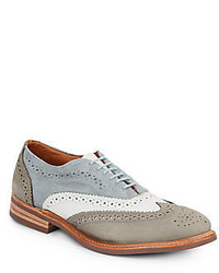 Walk-Over Haverford Leather Suede Wingtip Oxfords