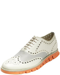 Cole Haan Zerogrand Wing Tip Oxford Light Gray