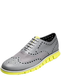 Cole Haan Zerogrand Wing Tip Oxford Pewter