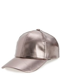 Grey Leather Cap