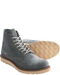 Grey Leather Casual Boots