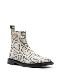 Moschino Snakeskin Effect Ankle Boots