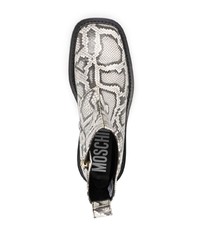 Moschino Snakeskin Effect Ankle Boots