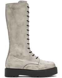 Enfants Riches Deprimes White Tall Winona Lace Up Boots