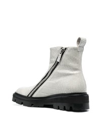 Gmbh Double Zip Textured Ankle Boots