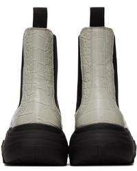 Gmbh Gray Croc Chelsea Boots