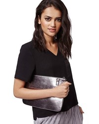 Topshop Embossed Faux Leather Clutch