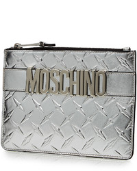 Moschino Embossed Leather Clutch