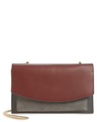Skagen Eryka Leather Envelope Clutch With Detachable Strap Grey
