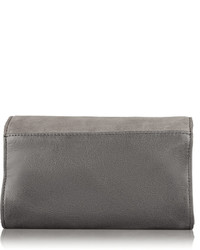Halston Heritage Suede And Leather Clutch
