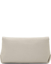Burberry London Grey Pebbled Leather Clutch