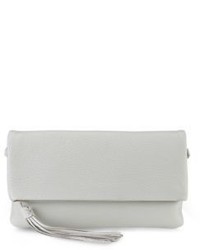 GiGi New York Pebble Grained Leather Fold Over Clutch