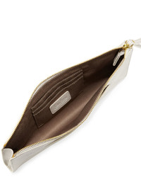 Neiman Marcus Saffiano Leather Travel Clutch Bag Opal