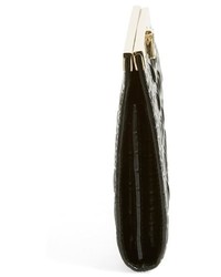 Brahmin Tillie Croc Embossed Leather Clutch