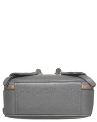 Moschino Grainy B Leather Camera Bag Grey