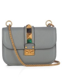 Valentino Lock Rolling Small Leather Shoulder Bag