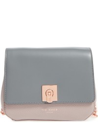 Ted Baker London Chelsee Leather Crossbody Bag Grey