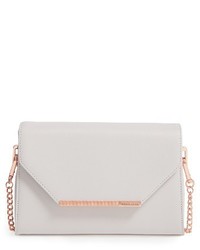 Ted Baker London Faux Leather Crossbody Bag Grey