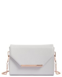 Ted Baker London Textured Bar Faux Leather Crossbody Bag Pink