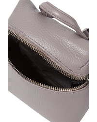 Kara Micro Textured Leather Shoulder Bag Taupe