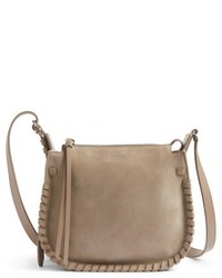 AllSaints Ray Nubuck Crossbody Bag Grey